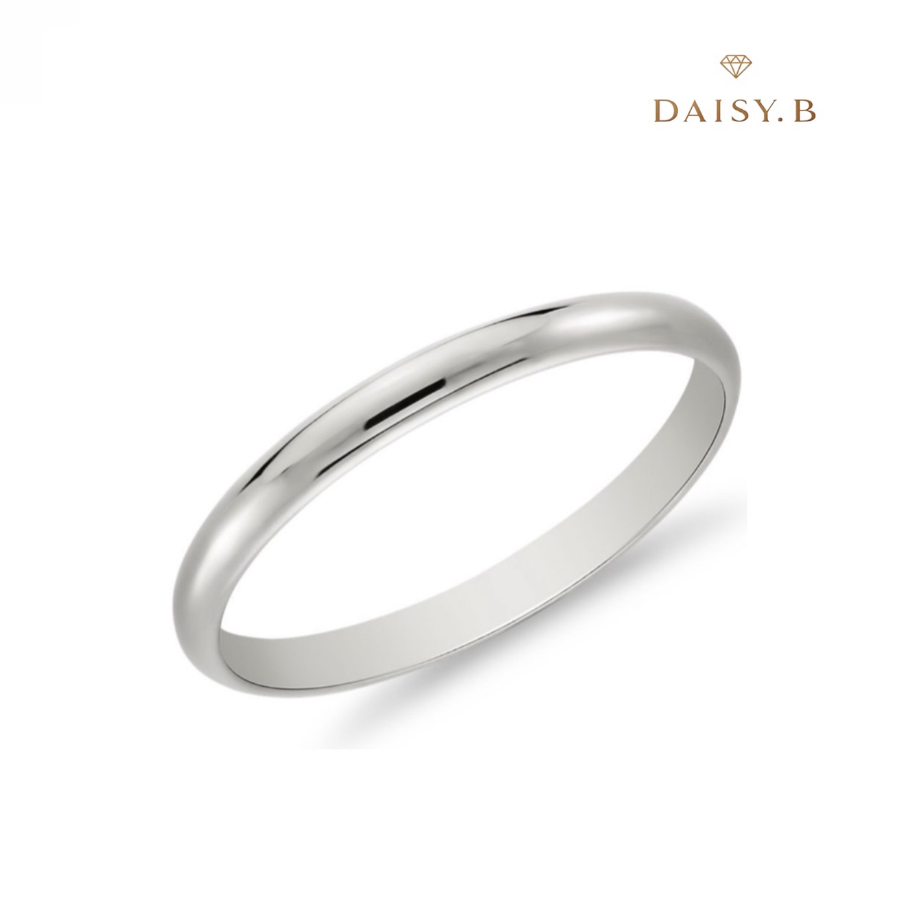 Bague solitaire or blanc
